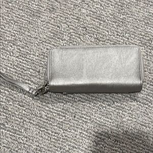 Silver Wristlet Wallet